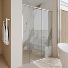 Kit Box Frontal de Correr Vidro Incolor 8mm 140x190cm Cromado Basic Speed Temper