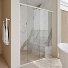 Kit Box Frontal de Correr Vidro Incolor 8mm 150x190cm Branco Brilhante Basic Speed Temper