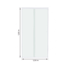 Kit Box Frontal de Correr Vidro Incolor 8mm 190x150cm Branco Brilhante Speed Temper