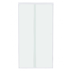 Kit Box Frontal de Correr Vidro Incolor 8mm 190x150cm Branco Brilhante Speed Temper