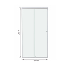 Kit Box Frontal de Correr Vidro Incolor 8mm 190x160cm Prata Fosco Speed Temper