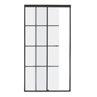 Kit Box Frontal de Vidro Temperado Incolor com Ferragem Preta 1,20x1,90m