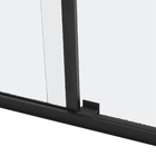 Kit Box Frontal de Vidro Temperado Incolor com Ferragem Preta 1,20x1,90m