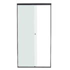 Kit Box Frontal Basic Vidro Incolor 6mm 100x190cm Preto Fosco Speed Temper