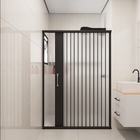 Kit Box Frontal Sanfonado Plástico Preto 10mm 130x185cm Preto BCF