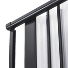 Kit Box Frontal Sanfonado Plástico 10mm 130x185cm Preto BCF