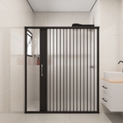 Kit Box Frontal Sanfonado Plástico Preto 10mm 160x185cm Preto BCF