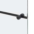 Kit Box Frontal de Vidro Temperado Incolor com Ferragem Preta 1,00x1,90m