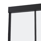 Kit Box Frontal de Vidro Temperado Incolor com Ferragem Preta 1,00x1,90m