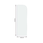 Kit Box para Banheira Vidro Incolor 8mm 140x60cm Speed Temper