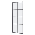 Kit Box para Ducha Fixo Vidro Temperado Incolor e Ferragem Preta 1,90mx60cm Speed Temper