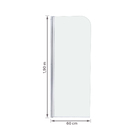 Kit Box para Ducha Vidro Incolor Flexível 8mm 60x190cm Cromado Speed Temper