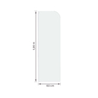 Kit Box para Ducha Vidro Incolor 8mm 190x60cm Speed Temper
