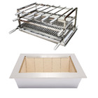 Kit Braseiro Blindado 70x40 + Grill Manual 6 Espetos