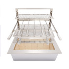 Kit Braseiro Blindado 70X40cm + Suporte Fundo Completo