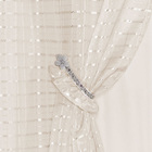 Kit Brilhante Cortina E Cobre Leito 5 Peças - Bege