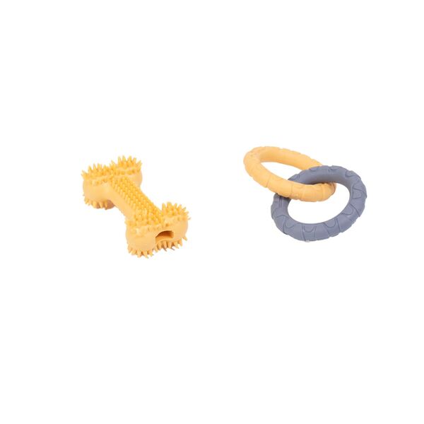 Kit Brinquedos Osso E Duas Argolas De Tpr 3 Pçs - Oikos Unica