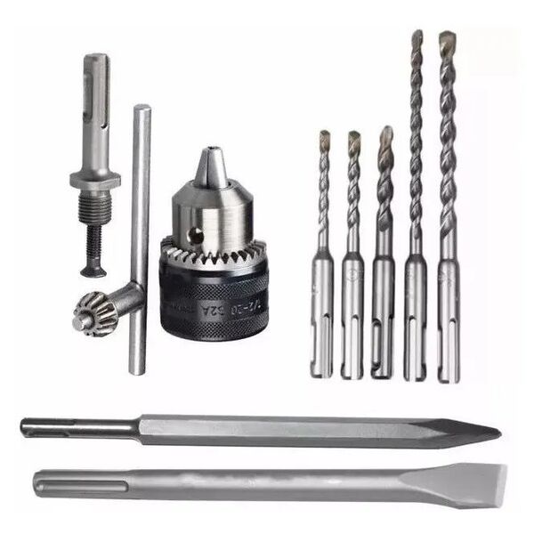 Kit Broca Talhadeira Ponteira Sds Plus Para Martelete + Mandr