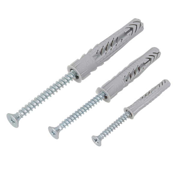 Kit Bucha e Parafuso Nylon Universal Tamanhos Diversos UX 35 unidades