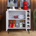 Kit Buffet Balcão 4 Portas Multiuso Retrô Cozinha E Aparador