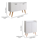 Kit Buffet Dallas E Buffet Barthô Branco