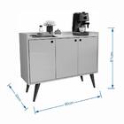 Kit Buffet Dallas Preto E Wood Preto