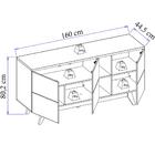 Kit Buffet E Aparador Para Sala Noronha Off White Matte Freij