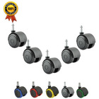 Kit C/05 Rodizio Semi Silicone Pu 55mm Preto