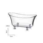 Kit C/10 Banheiras Beauty Transparente Poliestireno 500ml 19cm