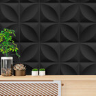 Kit C/20 Placas De Pvc Pétala Preta Efeito Gesso Alto Relevo