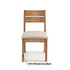 Kit C/2 Cadeiras Fortaleza Estofadas Em Madeira Eucalipto-ja