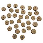 Kit C/32 Bolachas Pequenas Madeira Pinho 4,5 X 4cm