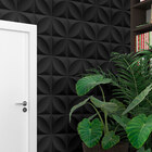 Kit C/35 Placas De Pvc Pétala Preta Efeito Gesso Alto Relevo