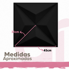 Kit C/35 Placas Estrelar Preta Efeito Gesso Geométrico Laváve