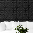 Kit C/35 Placas Mini Petalas De Pvc Preta Efeito Gesso Laváve