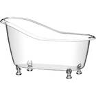 Kit C/3 Banheiras Beauty Transparente Poliestireno 1 Litro 25