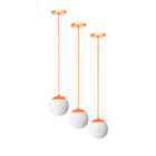 Kit C/3 Lustre Pendente Globo Jabuticaba Stuttgart Cobre