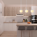 Kit C/3 Lustre Pendente Globo Jabuticaba Stuttgart Escovado