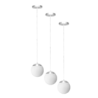 Kit C/3 Lustre Pendente Globo Jabuticaba Stuttgart Escovado