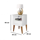 Kit C/3 Mesa De Cabeceira Pérola Branco – Romar Móveis