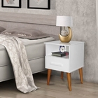 Kit C/3 Mesa De Cabeceira Pérola Branco – Romar Móveis