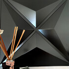 Kit C/40 Placas Estrelar Preta Efeito Gesso Geométrico Laváve