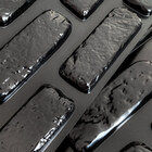 Kit C/40 Placas Revestimento De Pvc Tijolo Preto Efeito Gesso