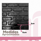Kit C/40 Placas Revestimento De Pvc Tijolo Preto Efeito Gesso