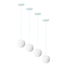 Kit C/4 Lustre Pendente Globo Jabuticaba Stuttgart Branco