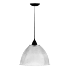 Kit C/4 Lustre Pendente Industrial Galpão Prismatico Preto