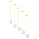 Kit C/5 Pendente Globo Jabuticaba Stutt Dourado Champanhe B