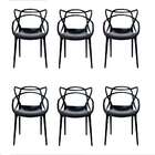 Kit C/6 Cadeira Allegra Masters Polipropileno Sala,cozinha, J