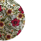 Kit C/6 Supla / Sousplat 35 Cm Estampa Flores + Base Em Mdf