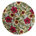 Kit C/6 Supla / Sousplat 35 Cm Estampa Flores + Base Em Mdf